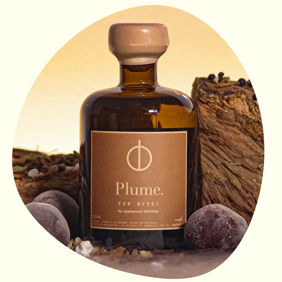 Applewood x Byrdi: Plume Gin bottle