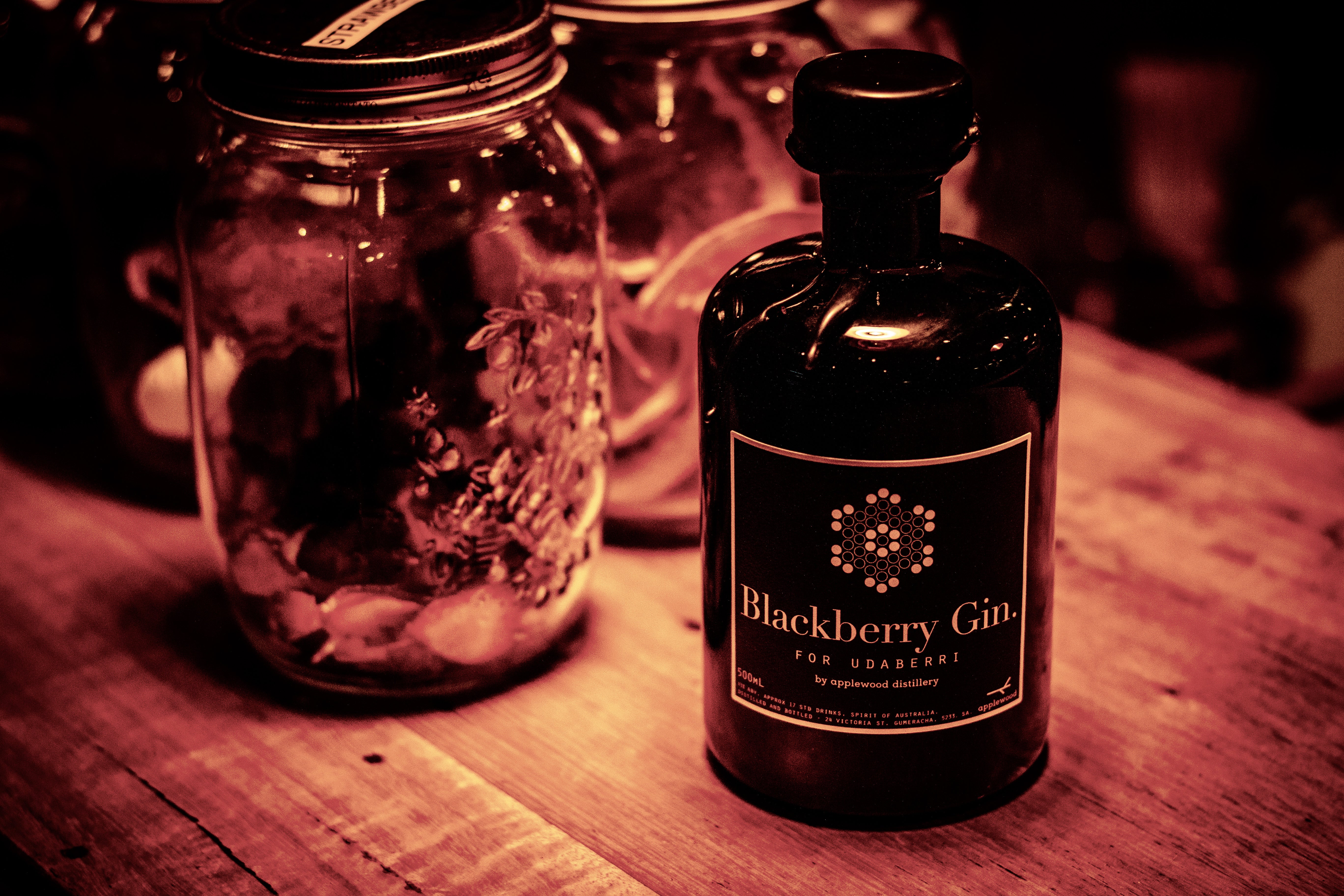 blackberry gin - Applewood Distillery