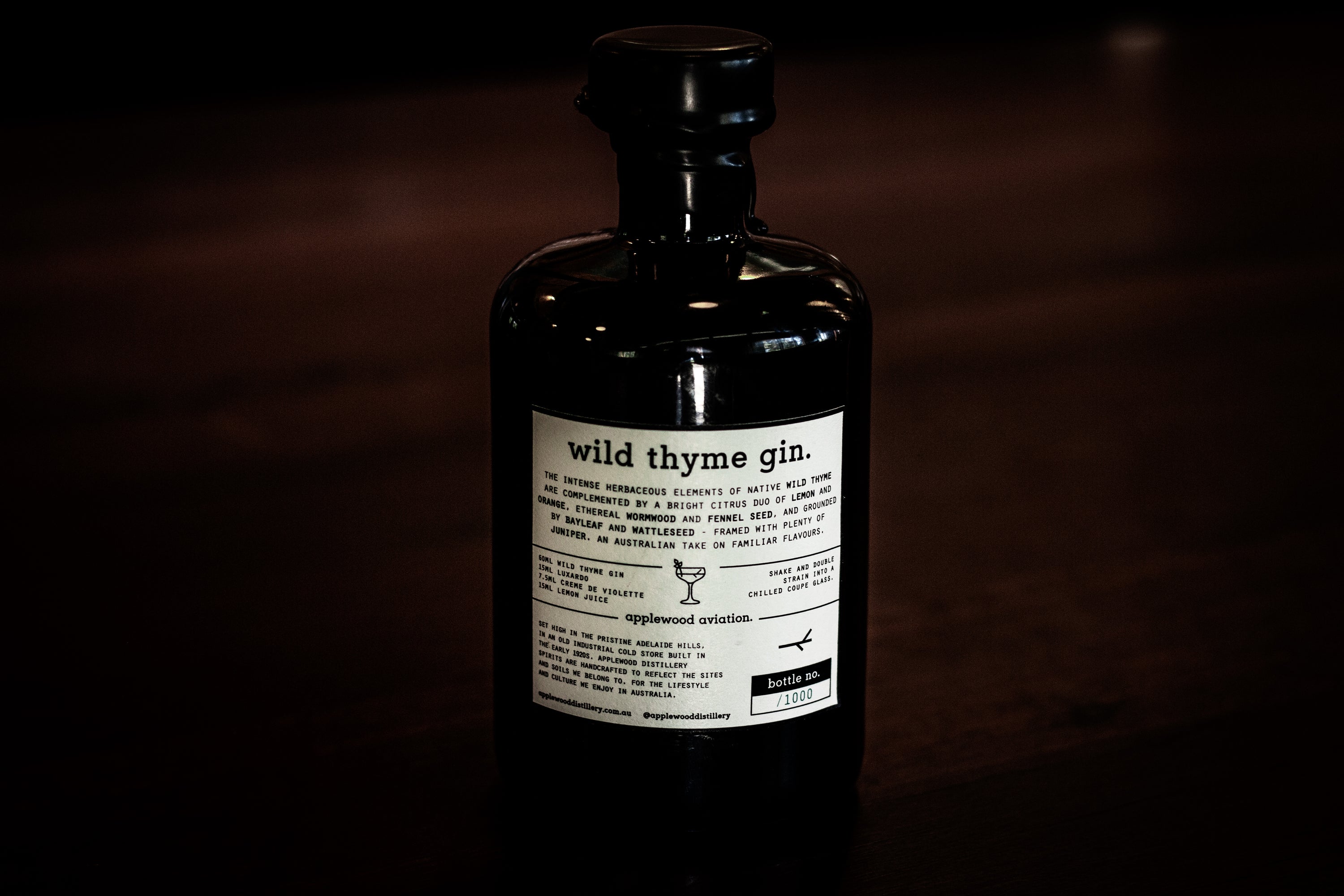 wild thyme gin - Applewood Distillery