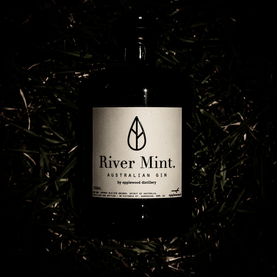 River Mint Gin bottle