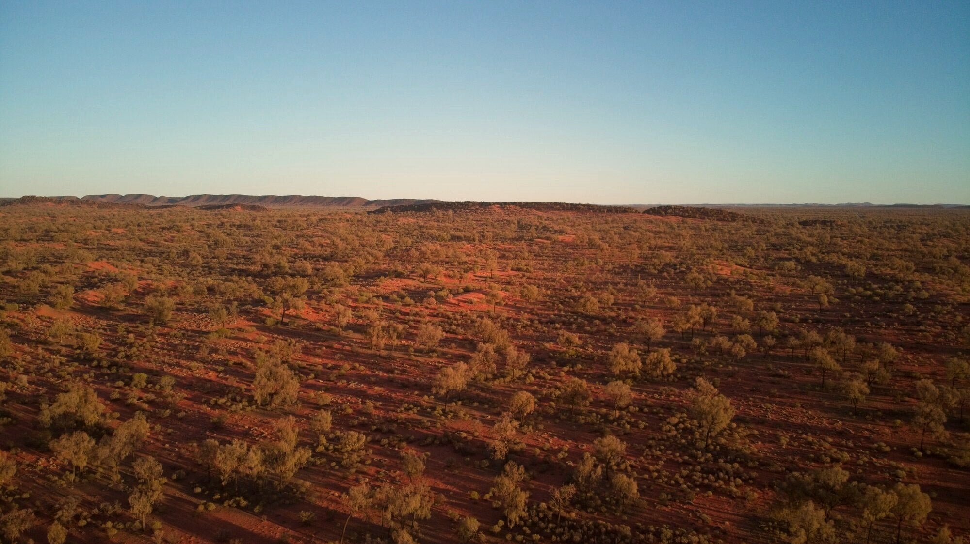 Aerial over the arid country