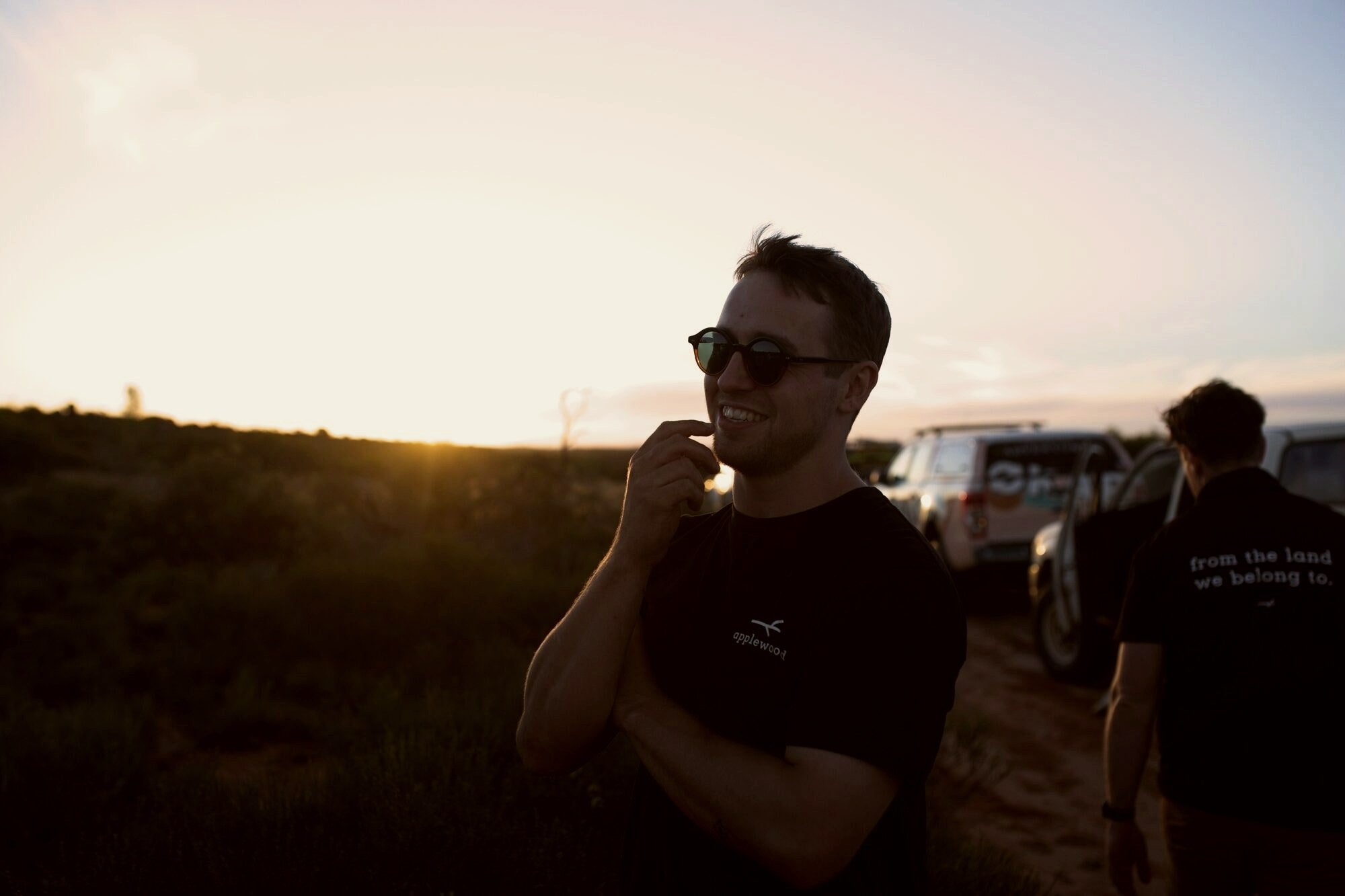 Sunset over the desert